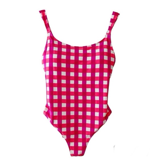 SZ Blockprints™ X J.Crew wide-strap one-piece in gingham Style #AO969 Size 10 - Picture 1 of 10